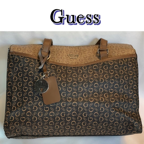 Guess Brown and Tan Shoulder Bag! - Picture 1 of 15
